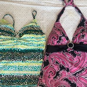 Two Tankini Swim Tops Sz 12